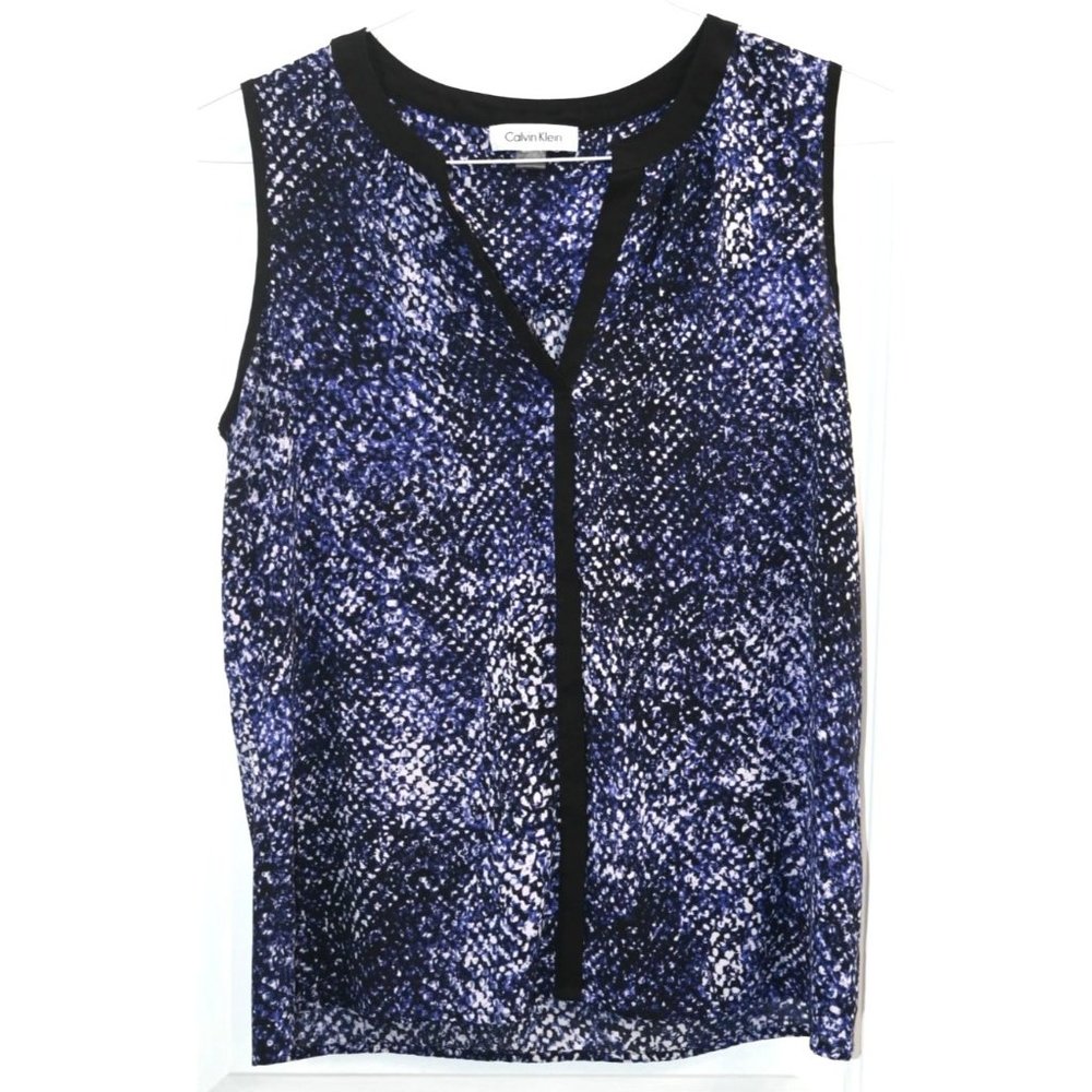 Calvin Klein Womens Sleeveless Dressy Blouse Size S